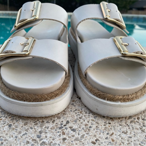 Madden Girl Mythical Platform Sandals Color-Bone (Ivory) with Gold - Size 7 - Picture 7 of 14